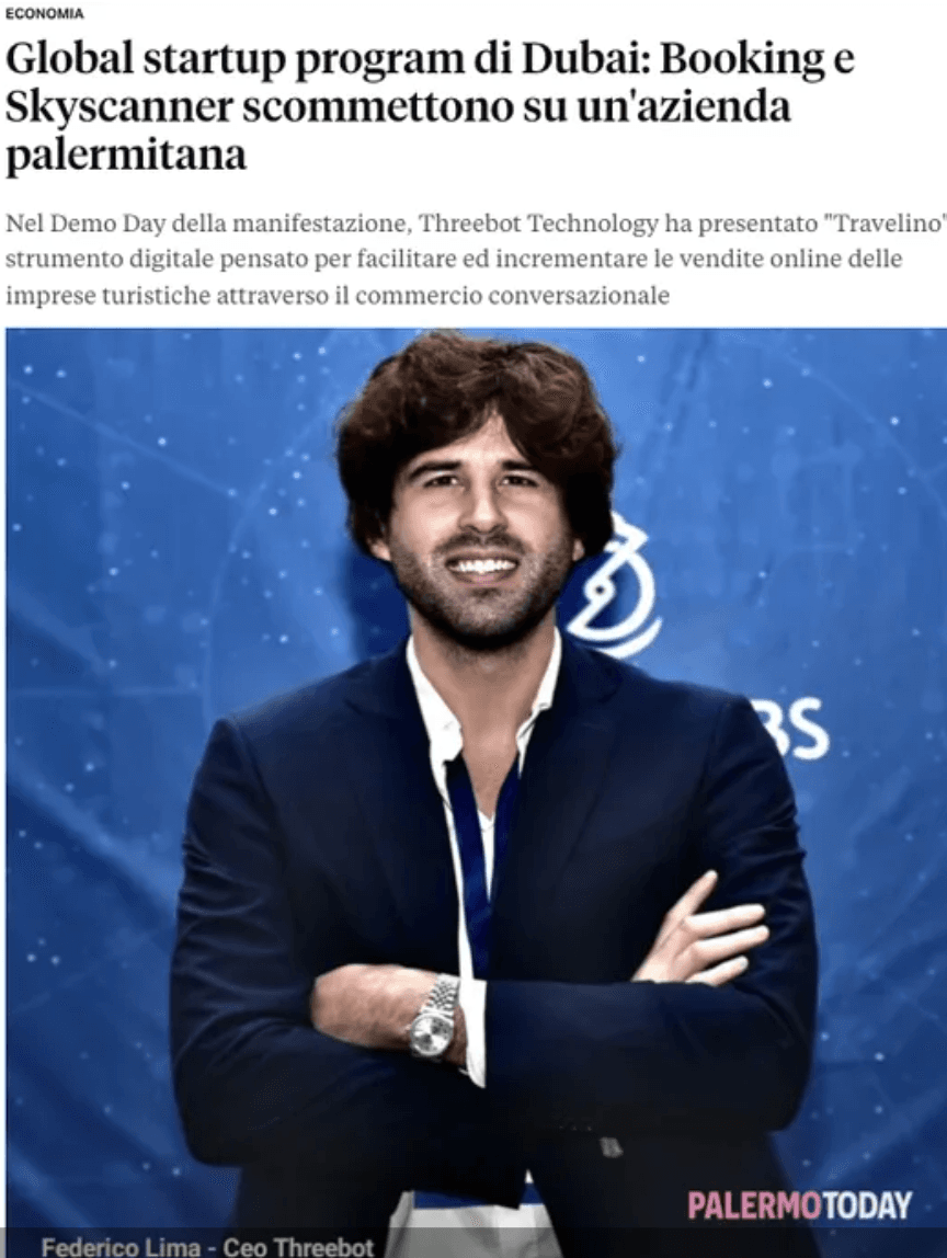 Anteprima articolo Palermo Today dedicato a Travelino